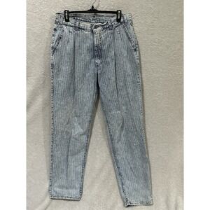 Vintage Levis Jeans Mens 34x34* Blue White Silver Tab Striped Straight Leg Denim